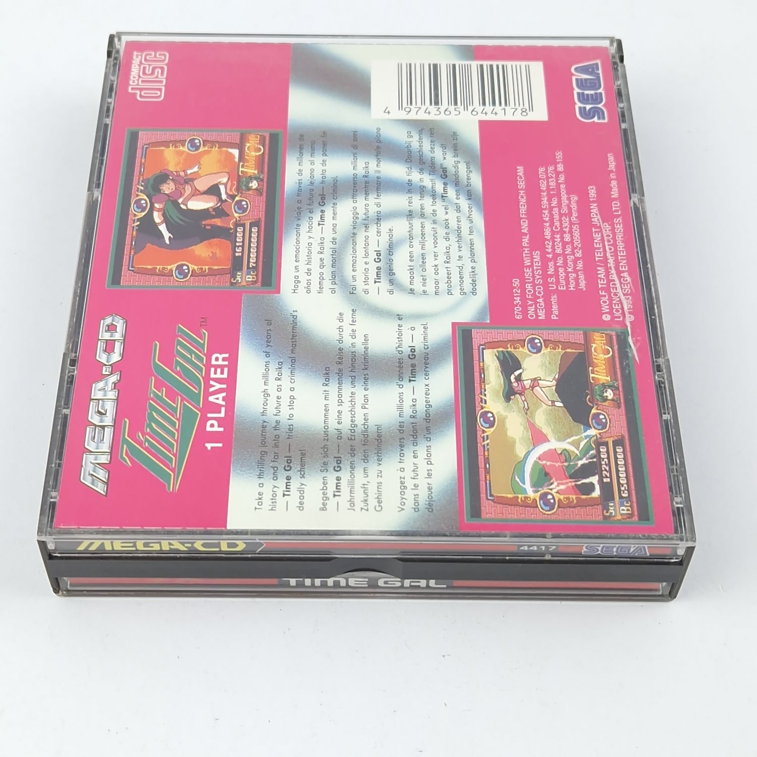 Sega Mega CD Spiel : Time Gal - CD Anleitung OVP / PAL MCD Game