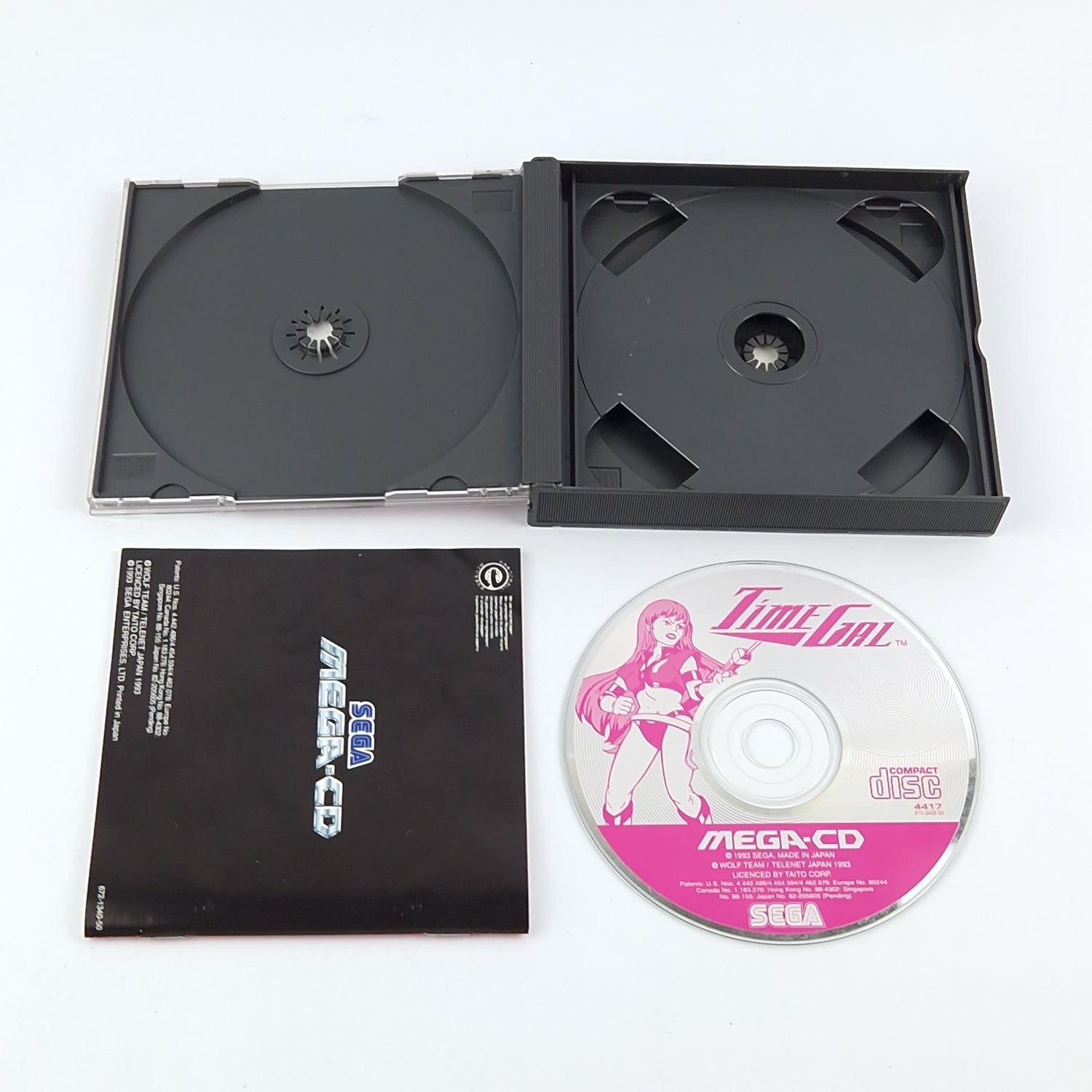 Sega Mega CD Game: Time Gal - CD Instructions OVP / PAL MCD Game