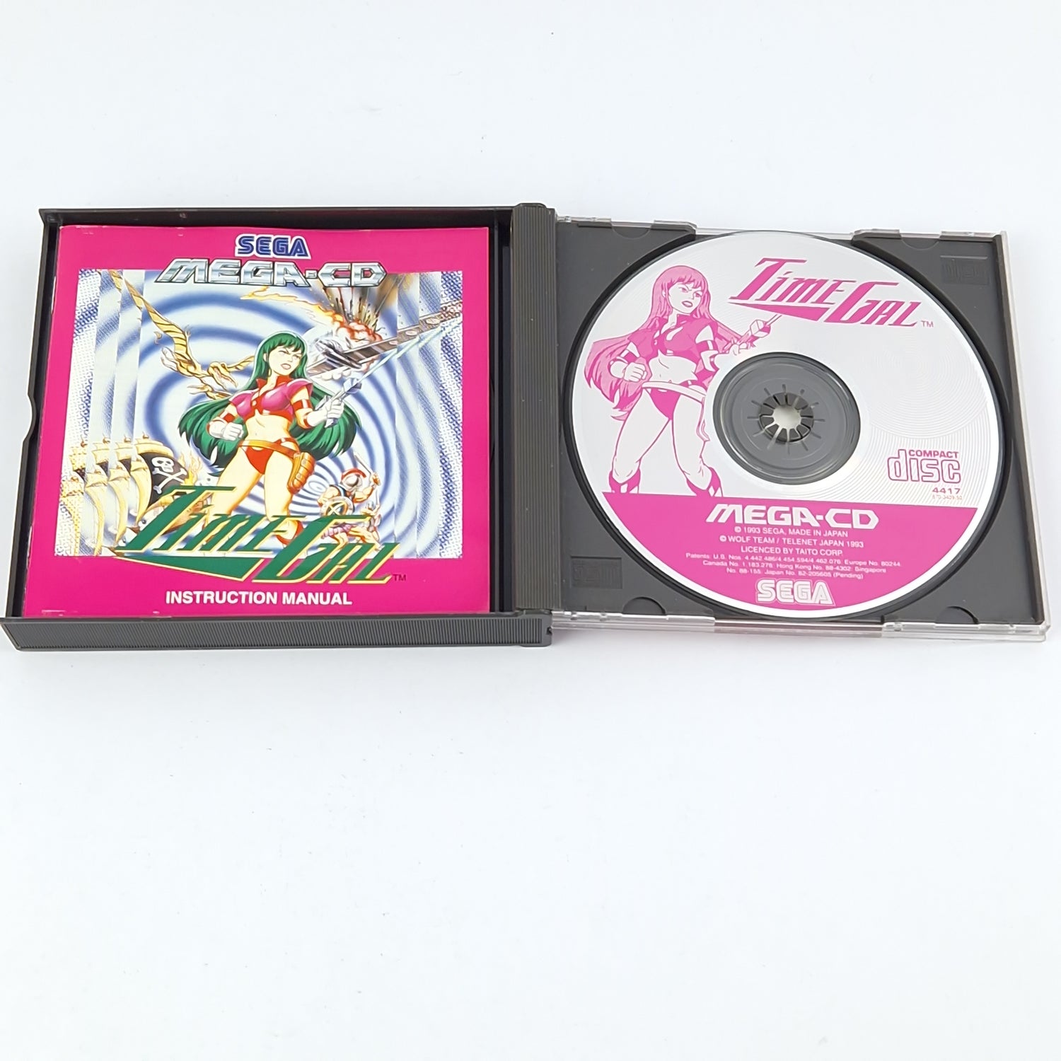 Sega Mega CD Spiel : Time Gal - CD Anleitung OVP / PAL MCD Game