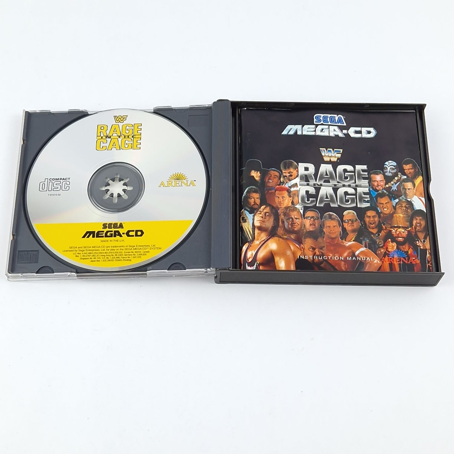 Sega Mega CD Spiel : WWF Rage in the Cage - CD Anleitung OVP / PAL MCD Game