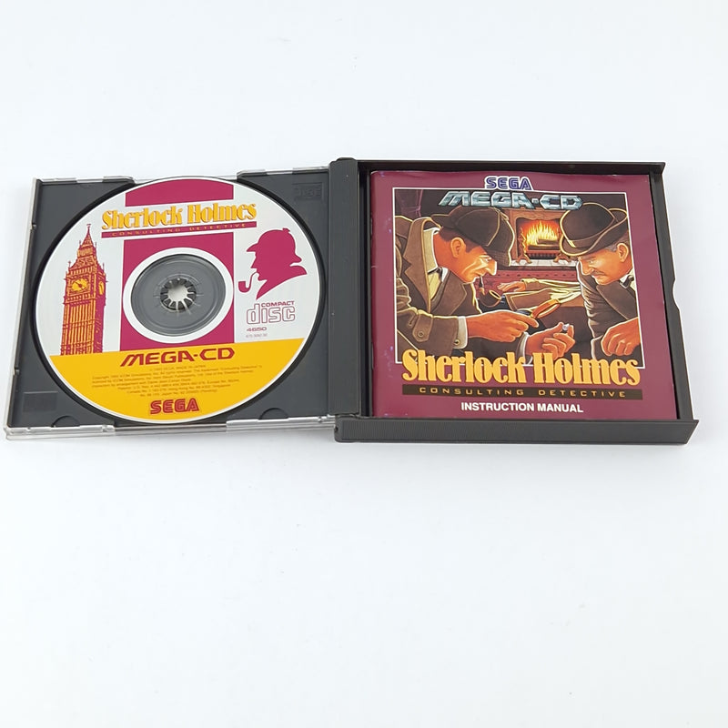 Sega Mega CD Game: Sherlock Holmes - CD Instructions OVP / PAL MCD Game