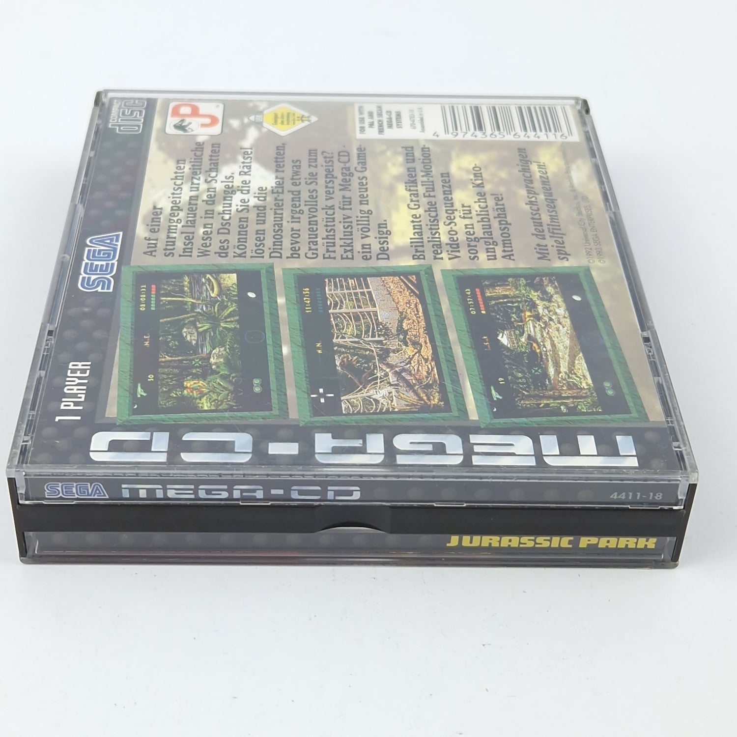 Sega Mega CD Spiel : Jurassic Park - CD Anleitung OVP / PAL MCD Game