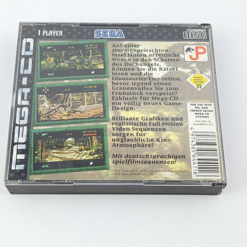 Sega Mega CD Spiel : Jurassic Park - CD Anleitung OVP / PAL MCD Game