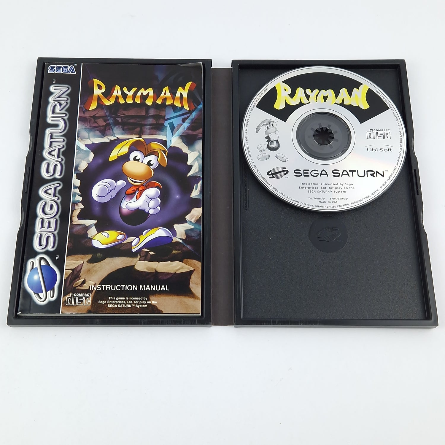 Sega Saturn Game: Rayman - CD Instructions OVP cib / PAL Disk System