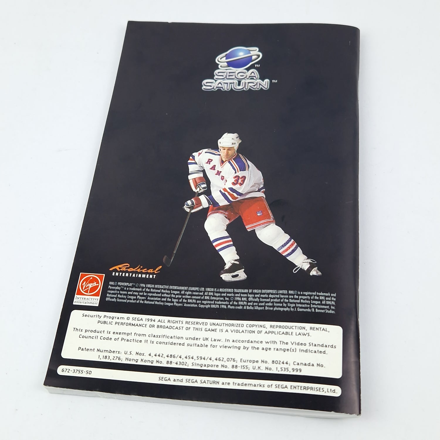Sega Saturn Game: NHL Powerplay - CD Instructions OVP cib / PAL Disk Icehockey