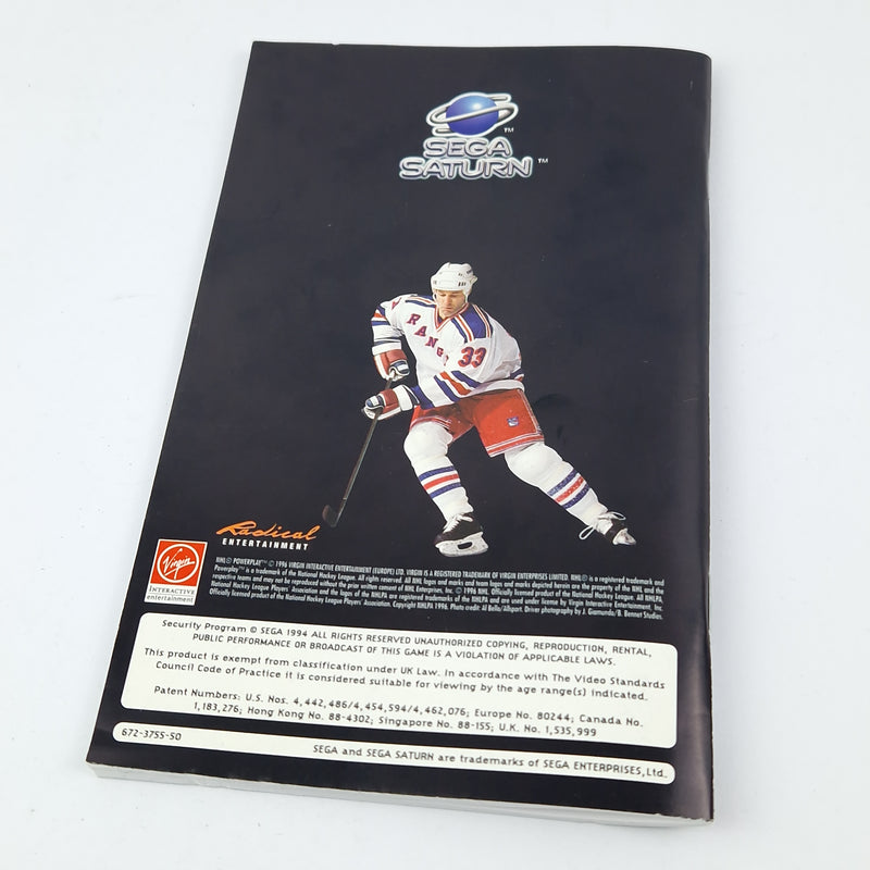 Sega Saturn Game: NHL Powerplay - CD Instructions OVP cib / PAL Disk Icehockey