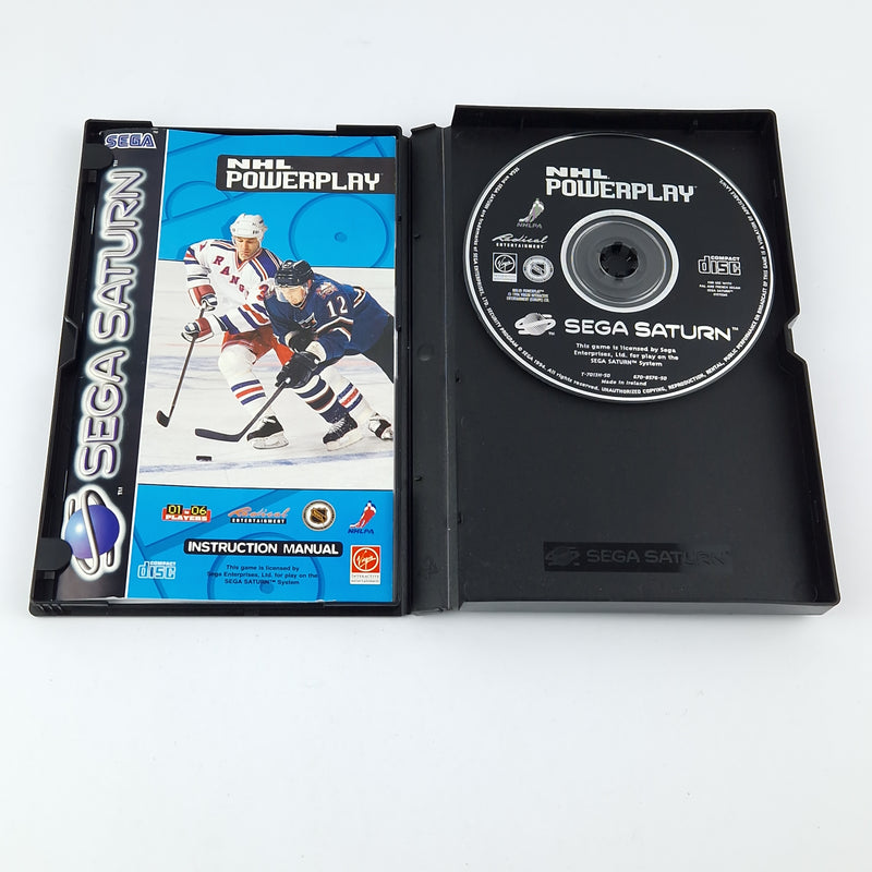 Sega Saturn Game: NHL Powerplay - CD Instructions OVP cib / PAL Disk Icehockey