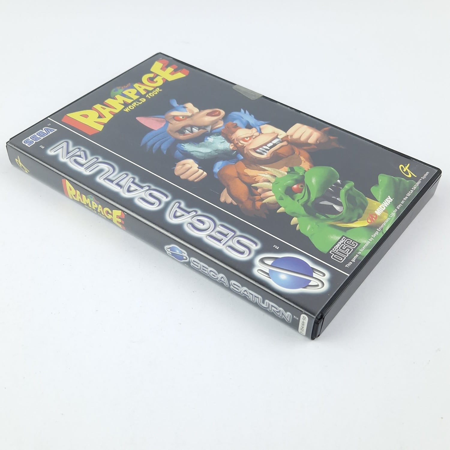 Sega Saturn Game: Rampage World Tour - CD Instructions OVP cib / PAL Disk