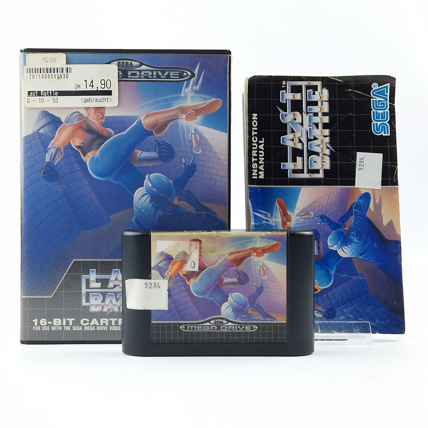 Sega Mega Drive Game: Last Battle - Module Instructions OVP cib / MD Pal Game