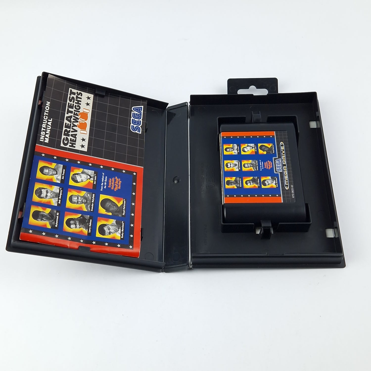 Sega Mega Drive Game: Greatest Heavyweights - Module Instructions OVP cib / PAL MD