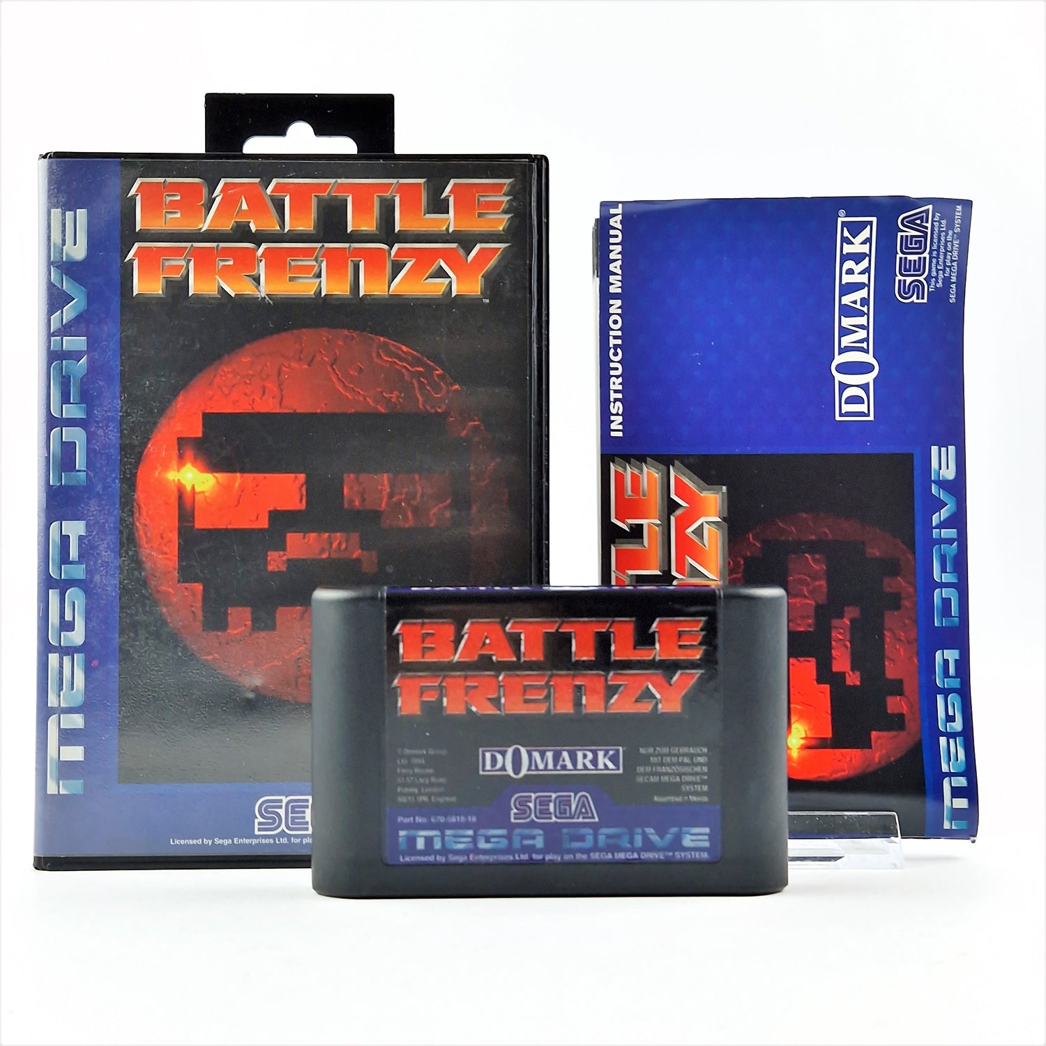 Sega Mega Drive Game: Battle Frenzy - Module Instructions OVP cib / PAL MD