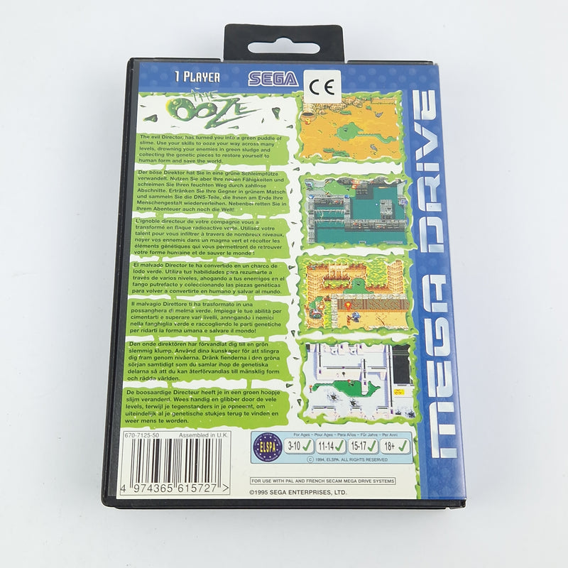 Sega Mega Drive Game: The Ooze - Module Instructions OVP cib / MD Pal Game