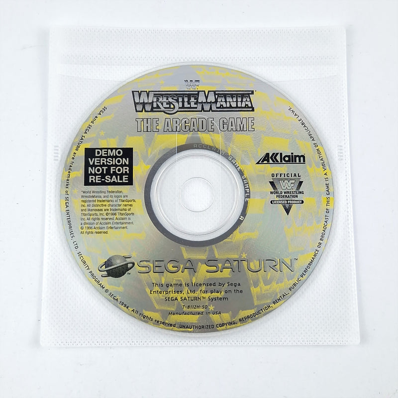 Sega Saturn Spiel : WWF Wrestle Mania The Arcade Game - Nur CD DEMO Version