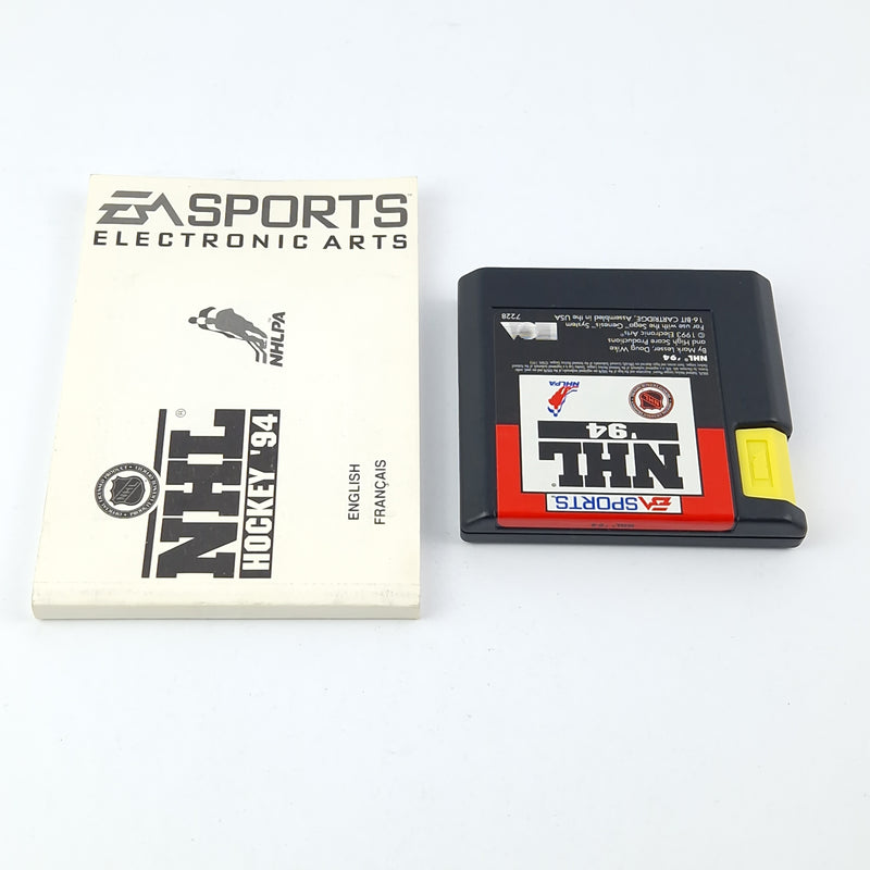 Sega Mega Drive Game: NHL Hockey 94 Icehockey - Module Instructions OVP cib / PAL