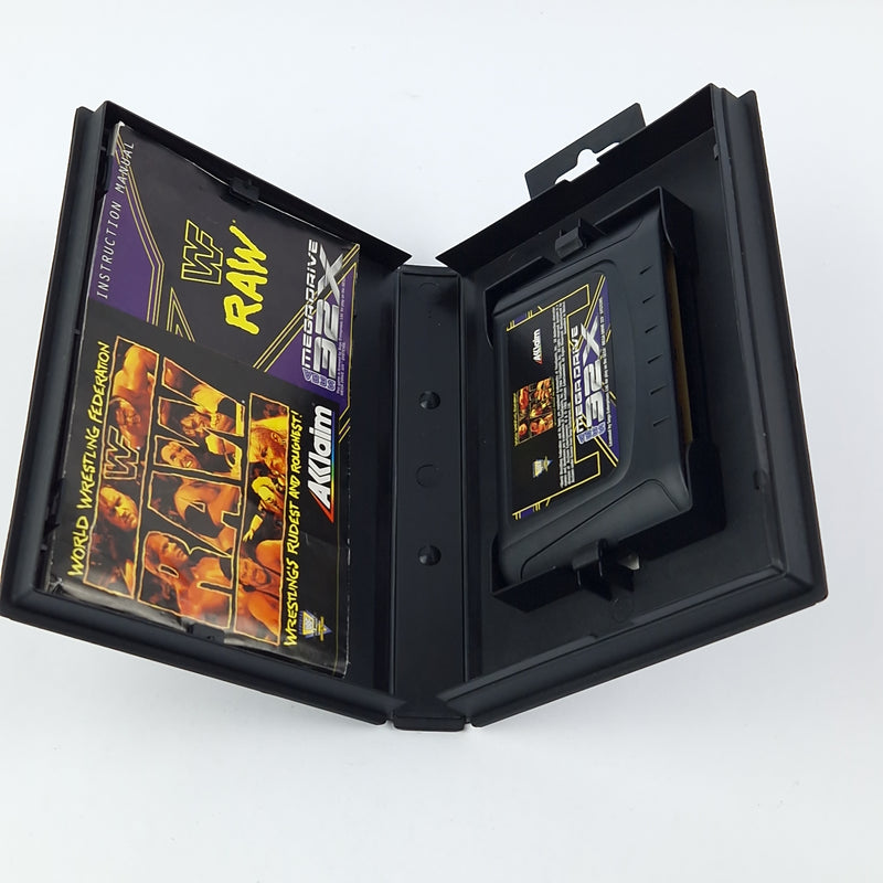 Sega Mega Drive 32X Spiel : WWF RAW Wrestling - Modul Anleitung OVP cib / PAL