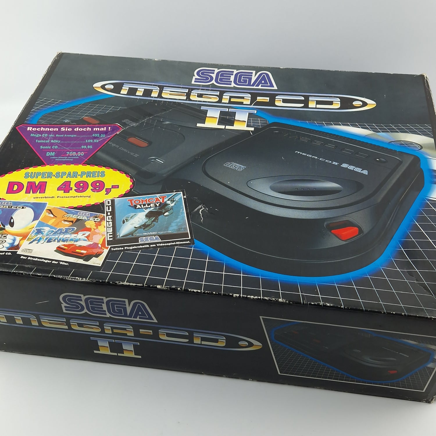 Sega Mega-CD II console in original packaging - PAL console MCD + Road Avenger / WITHOUT INLAY