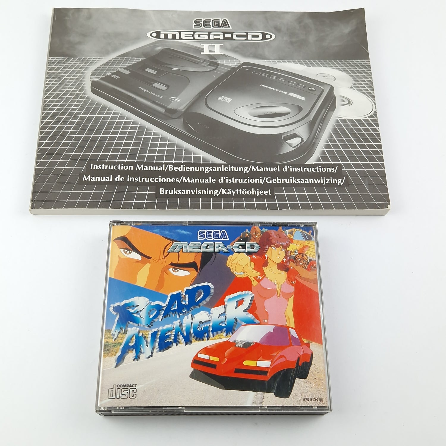 Sega Mega-CD II Konsole in OVP - PAL Console MCD + Road Avenger / OHNE INLAY