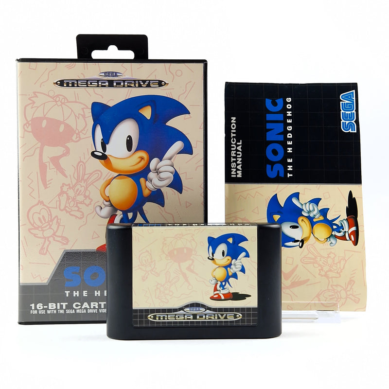 Sega Mega Drive Game: Sonic The Hedgehog - Module Instructions Original Packaging - Very Good Z.