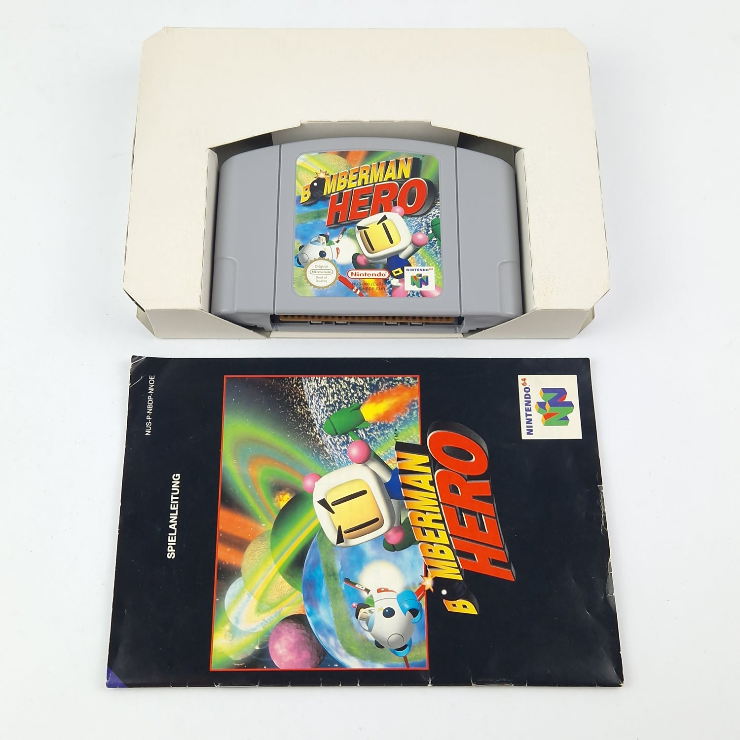 Nintendo 64 Spiel : Bomberman Hero - Modul Anleitung OVP cib / N64 Pal Version