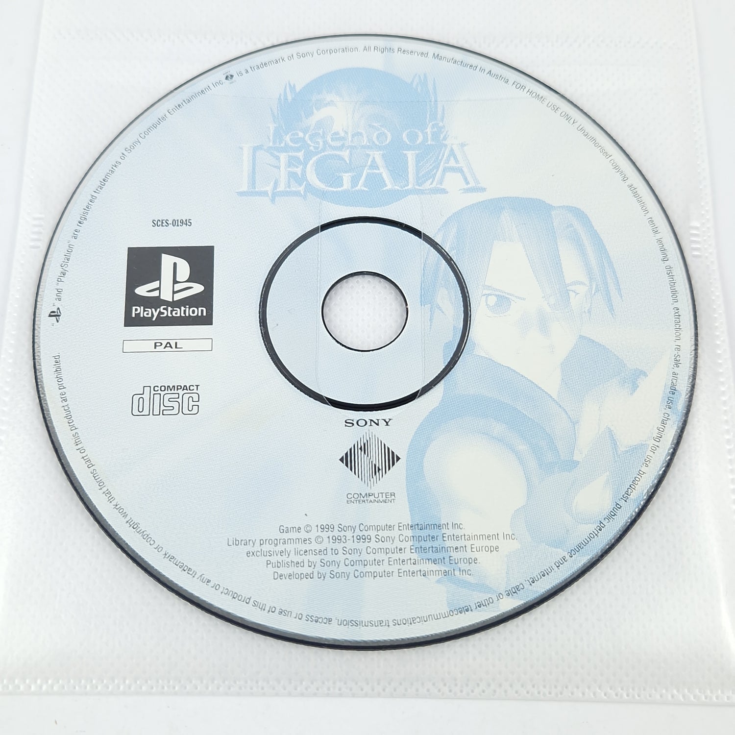 Playstation 1 game: Legend of Legaia - CD with instructions without original packaging / PS1 PAL