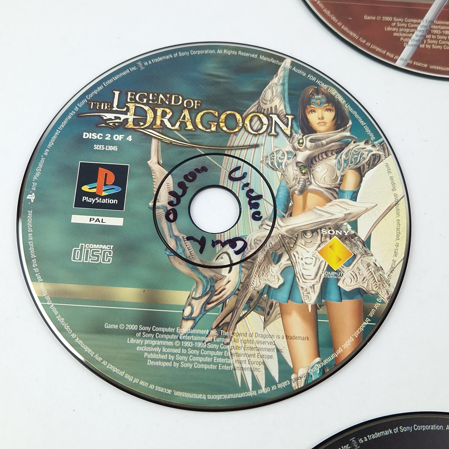 Playstation 1 game: The Legend of Dragoon - CDs with instructions without original packaging / PS1