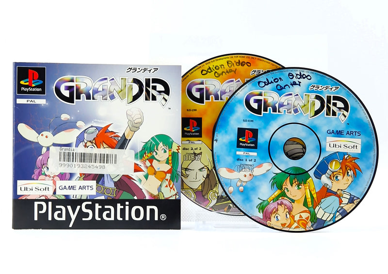 Playstation 1 Spiel : Grandia - CDs mit Anleitung Ohne OVP / PS1