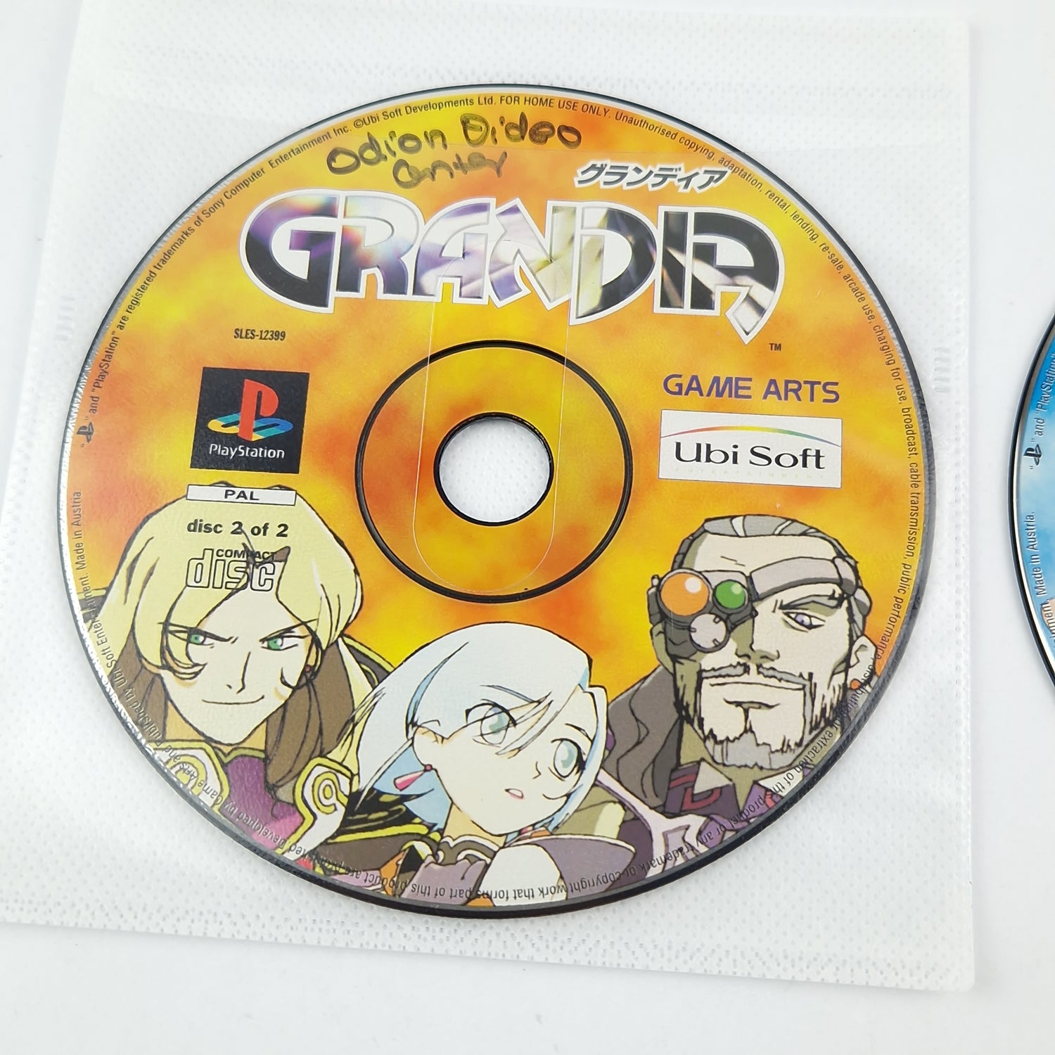 Playstation 1 game: Grandia - CDs with instructions without original packaging / PS1