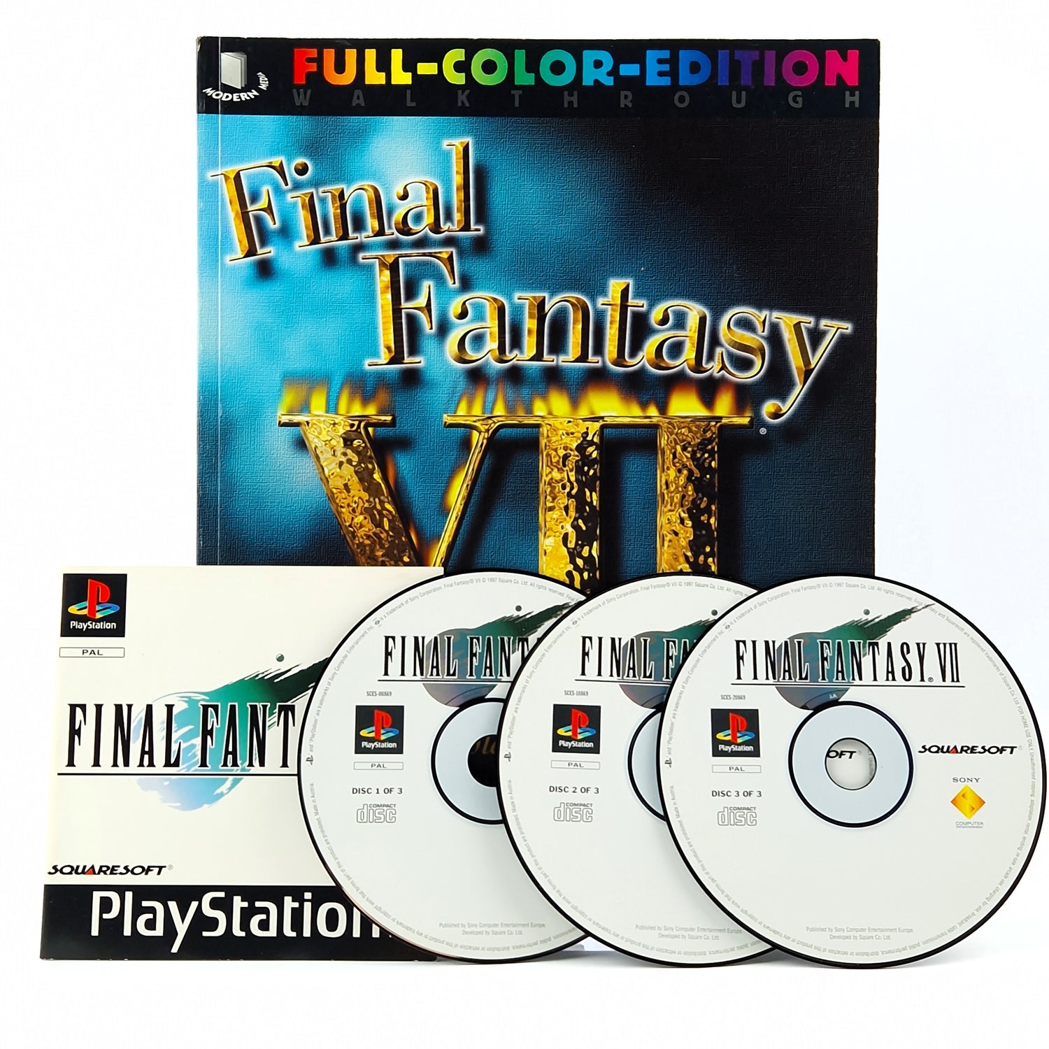 Playstation 1 Spiel : Final Fantasy VII 7 - CD + Anleitung mit Lösungsbuch PS1