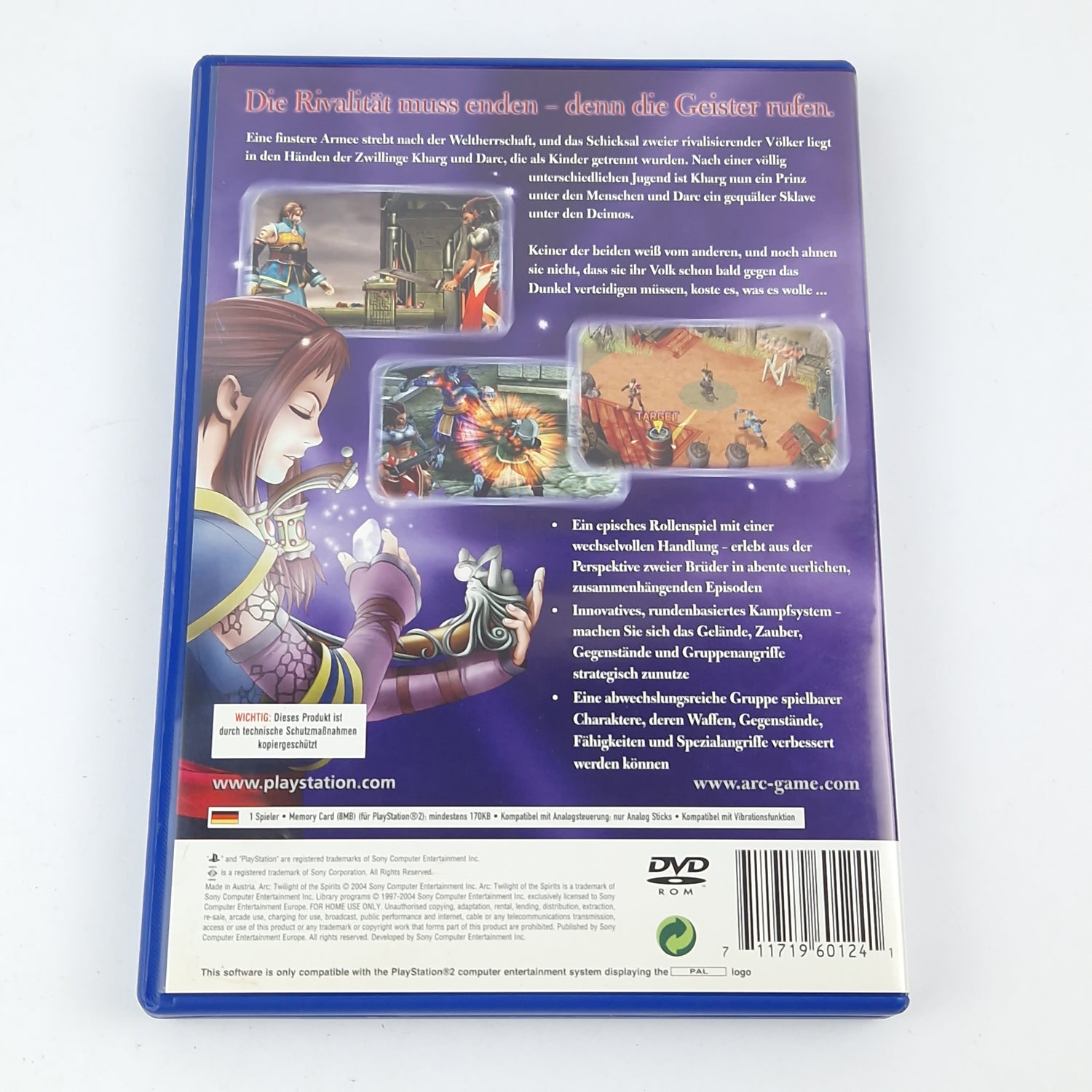 Playstation 2 game: Arc Twilight of The Spirits - CD manual OVP / SONY PS2