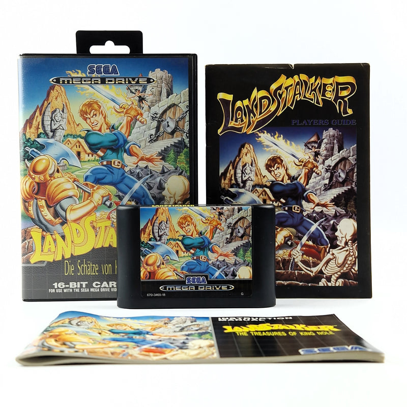 Sega Mega Drive Game: Landstalker + Players Guide - Module OVP Instructions cib