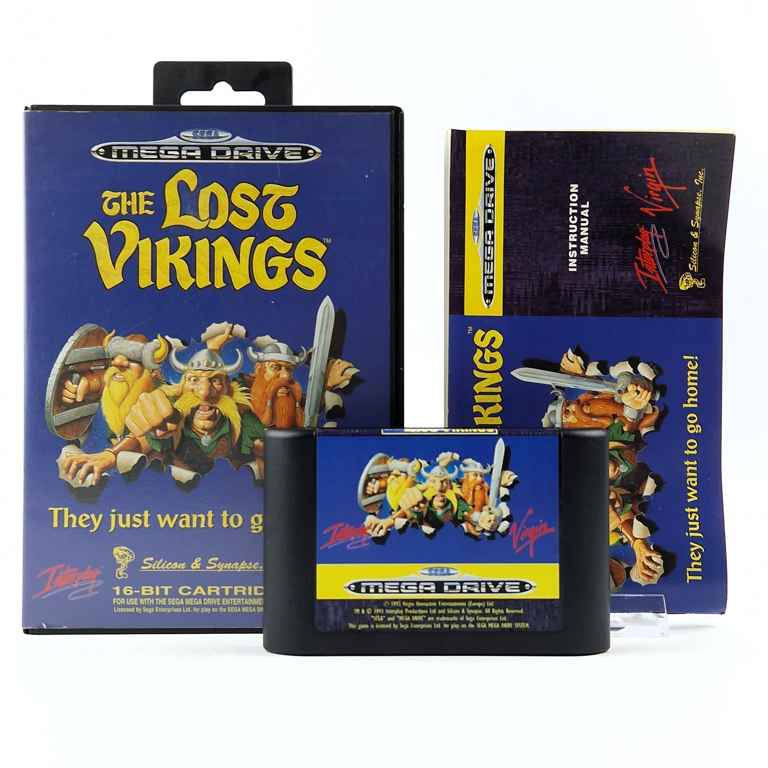Sega Mega Drive Spiel : The Lost Vikings - Modul OVP Anleitung cib / MD PAL