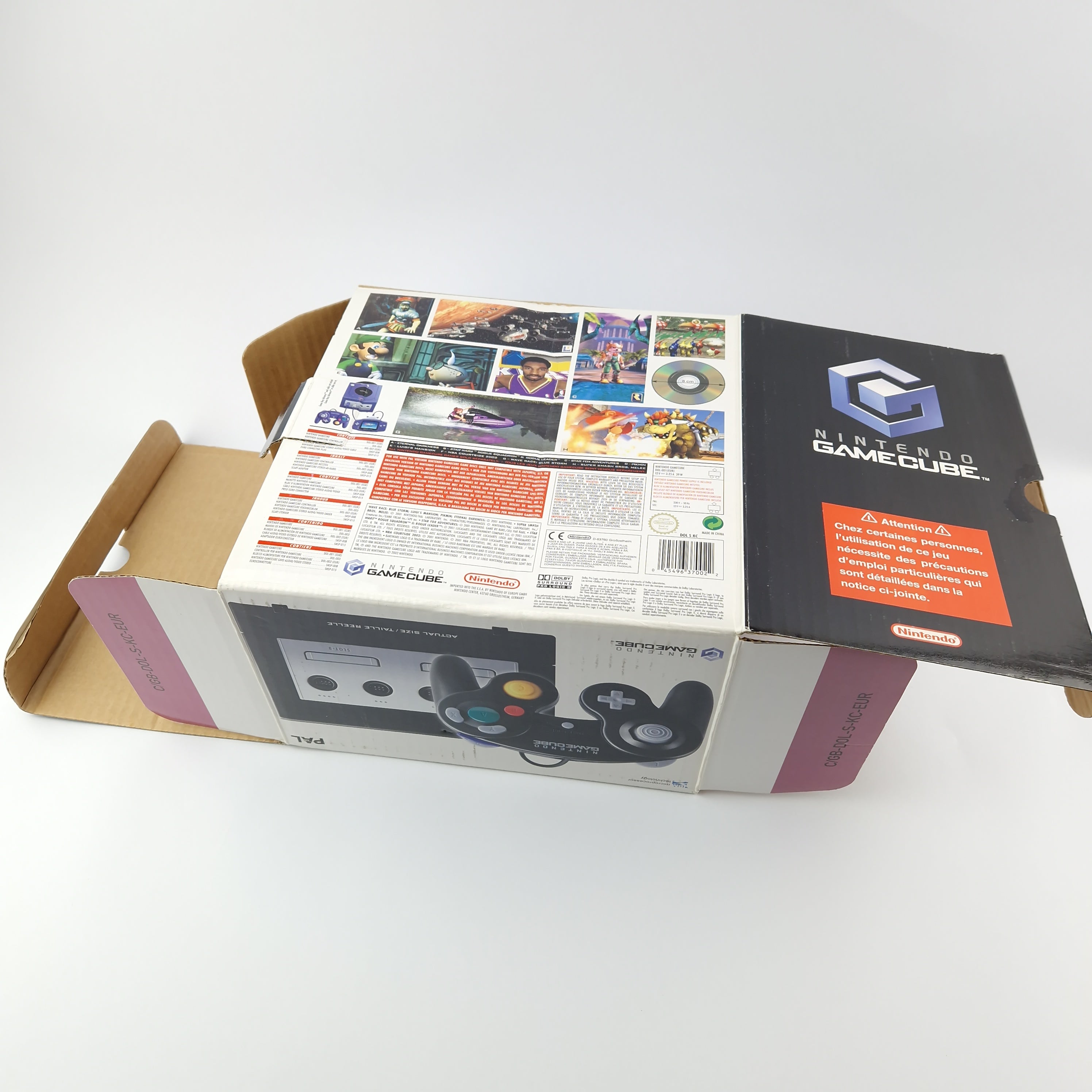 Nintendo Gamecube Konsole mit OVP / Verpackung - Schwarz Black PAL Console