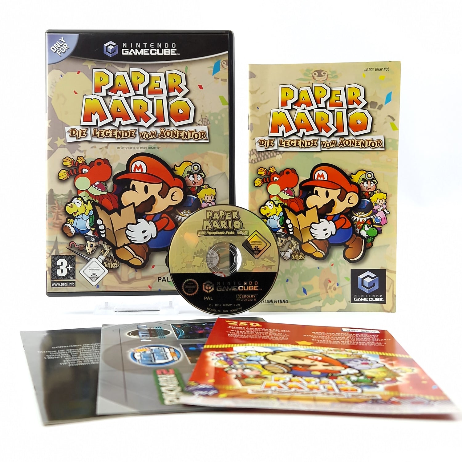 Nintendo Gamecube Spiel : Paper Mario die Legende vom Äonentor - OVP PAL Game