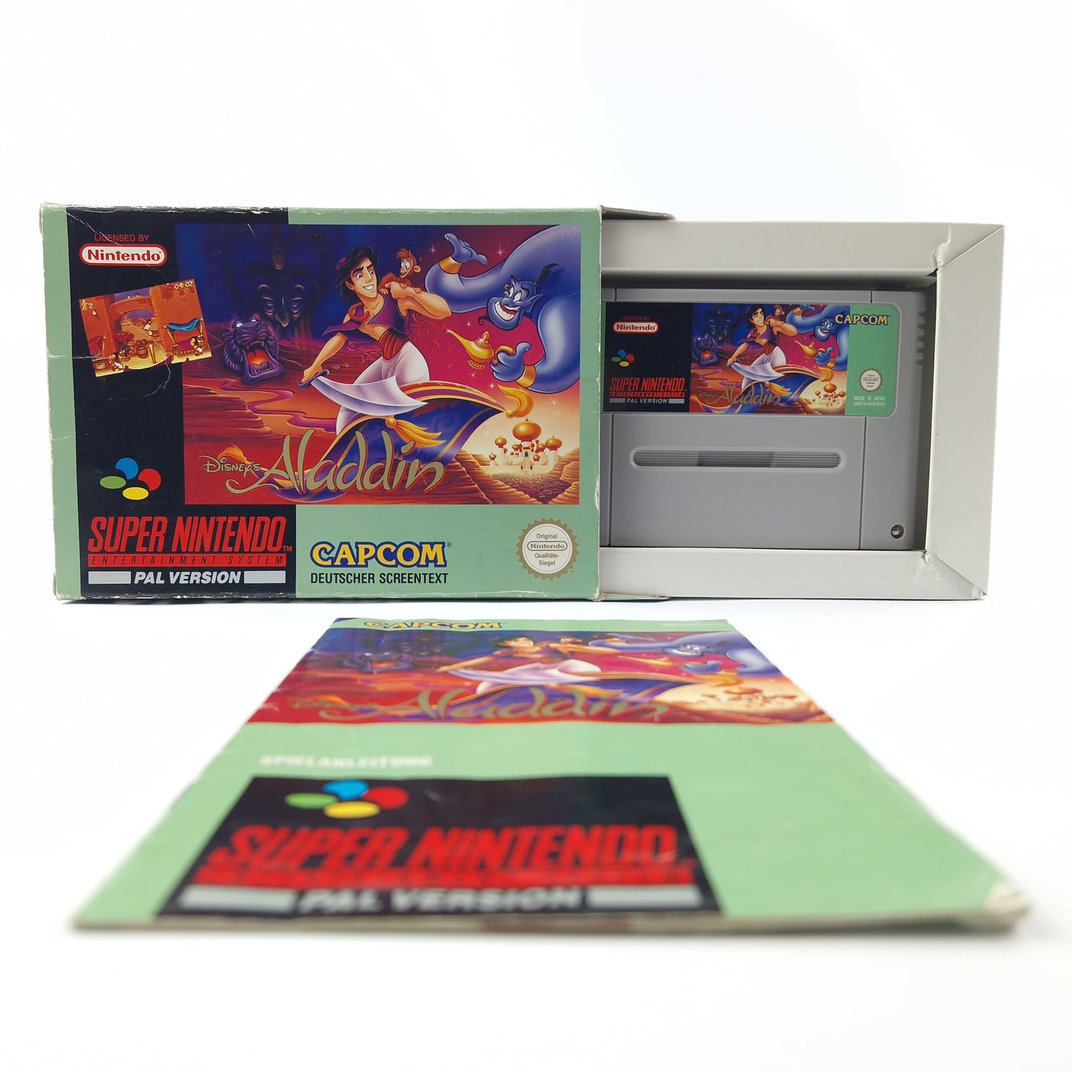 Super Nintendo Spiel : Disneys Aladdin - Modul Anleitung OVP cib / SNES PAL