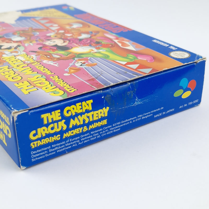 Super Nintendo Spiel : The Great Circus Mystery starring Mickey - OVP SNES PAL