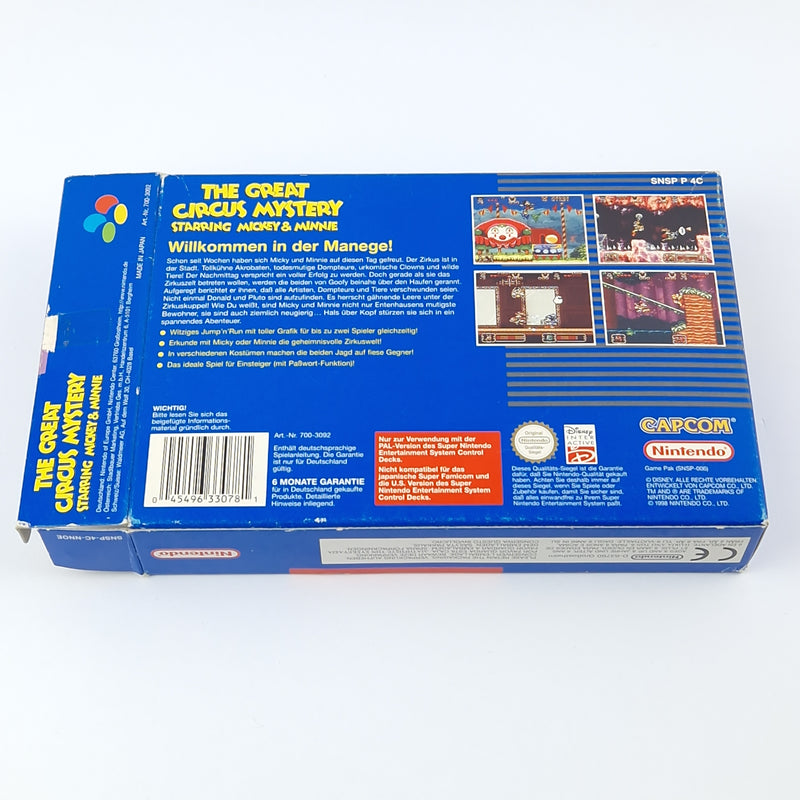 Super Nintendo Spiel : The Great Circus Mystery starring Mickey - OVP SNES PAL