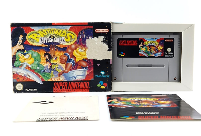 Super Nintendo Spiel : Battletoads in Battlemaniacs - Modul Anleitung OVP / SNES