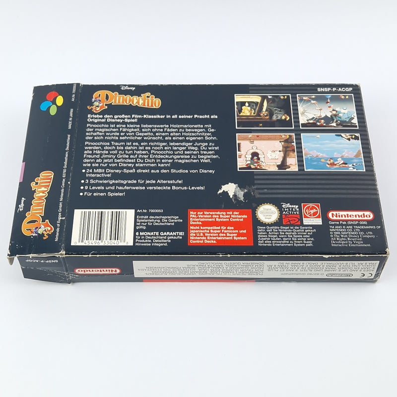 Super Nintendo Spiel : Disney Pinocchio - Modul Anleitung OVP cib / SNES PAL