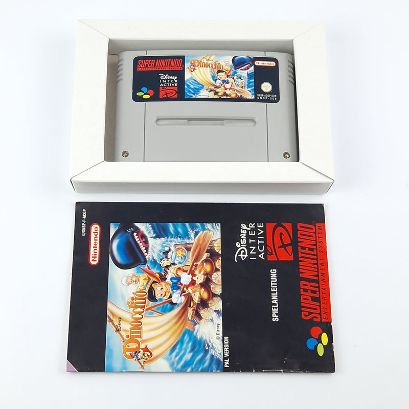 Super Nintendo Spiel : Disney Pinocchio - Modul Anleitung OVP cib / SNES PAL