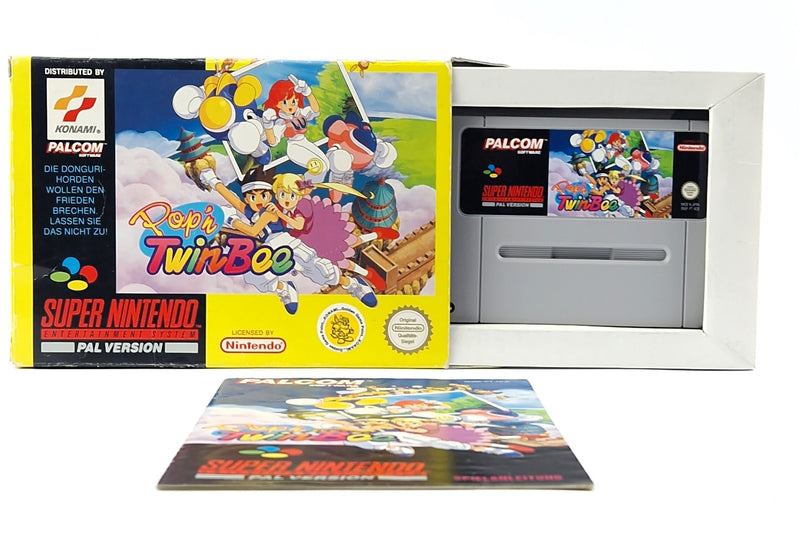 Super Nintendo Game: Pop n TwinBee - Module Instructions OVP cib / SNES PAL
