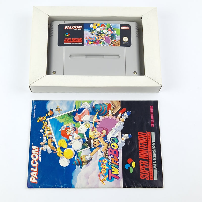 Super Nintendo Game: Pop n TwinBee - Module Instructions OVP cib / SNES PAL
