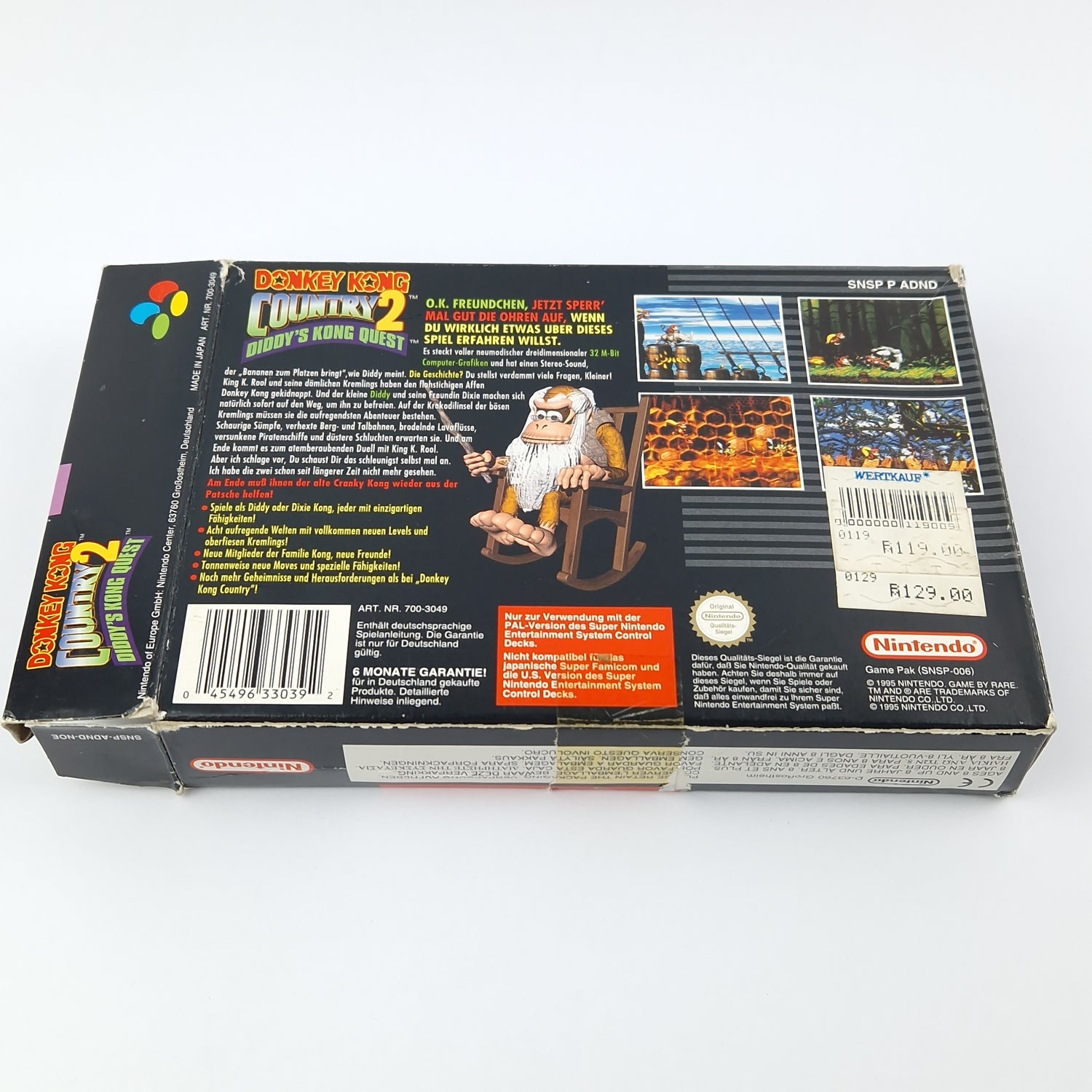 Super Nintendo Spiel : Donkey Kong Country 2 - Modul Anleitung OVP cib SNES