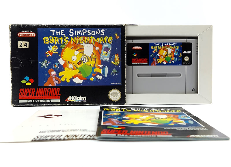 Super Nintendo Spiel : The Simpsons Barts Nightmare - Modul Anleitung OVP SNES