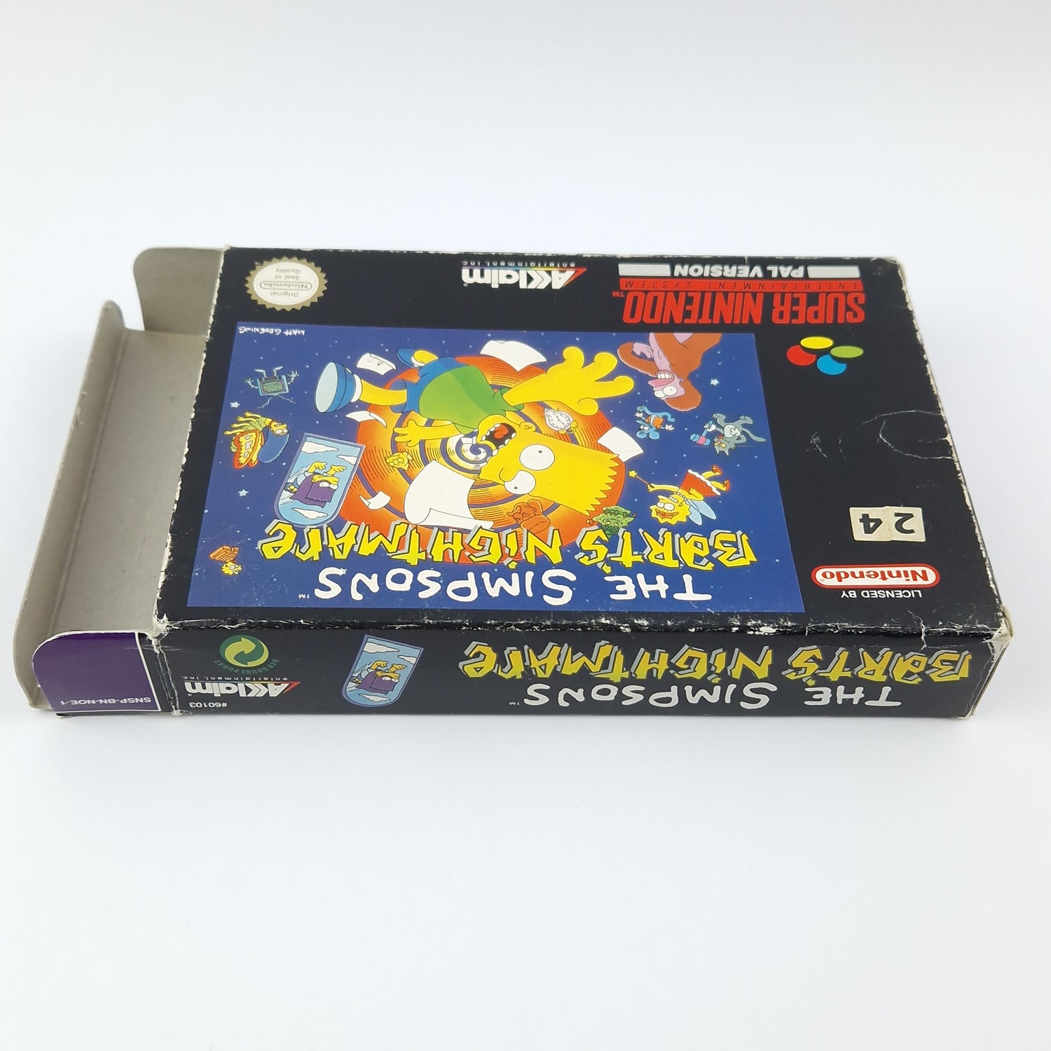 Super Nintendo Spiel : The Simpsons Barts Nightmare - Modul Anleitung OVP SNES