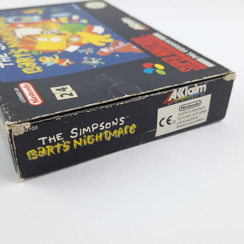 Super Nintendo Spiel : The Simpsons Barts Nightmare - Modul Anleitung OVP SNES