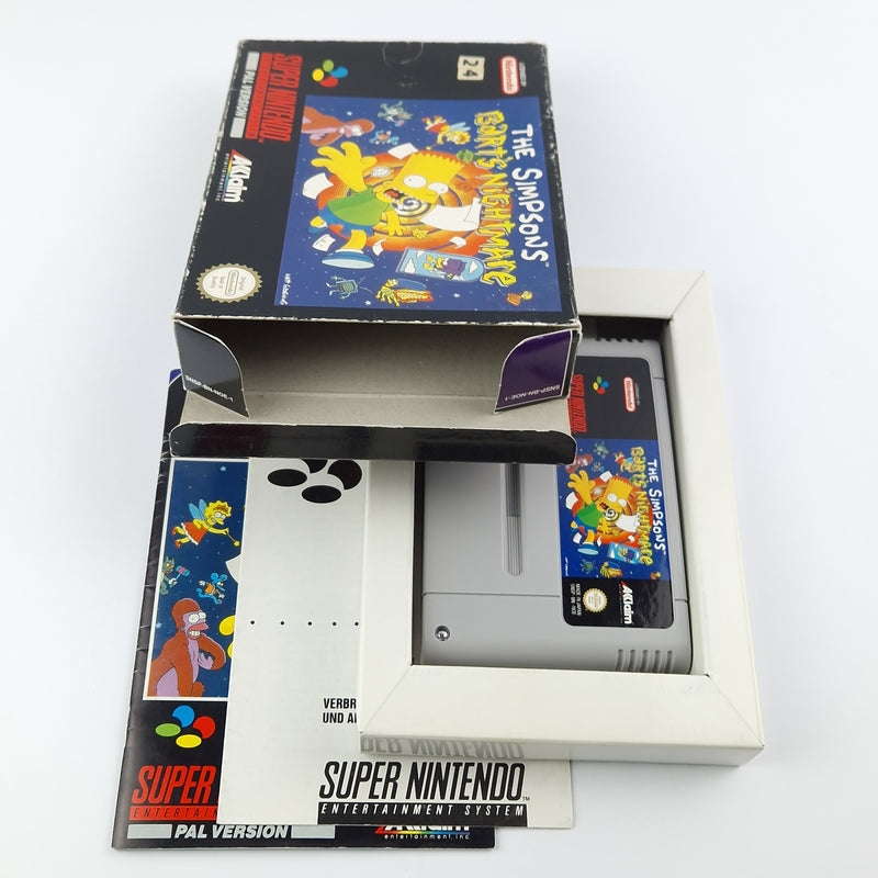 Super Nintendo Spiel : The Simpsons Barts Nightmare - Modul Anleitung OVP SNES