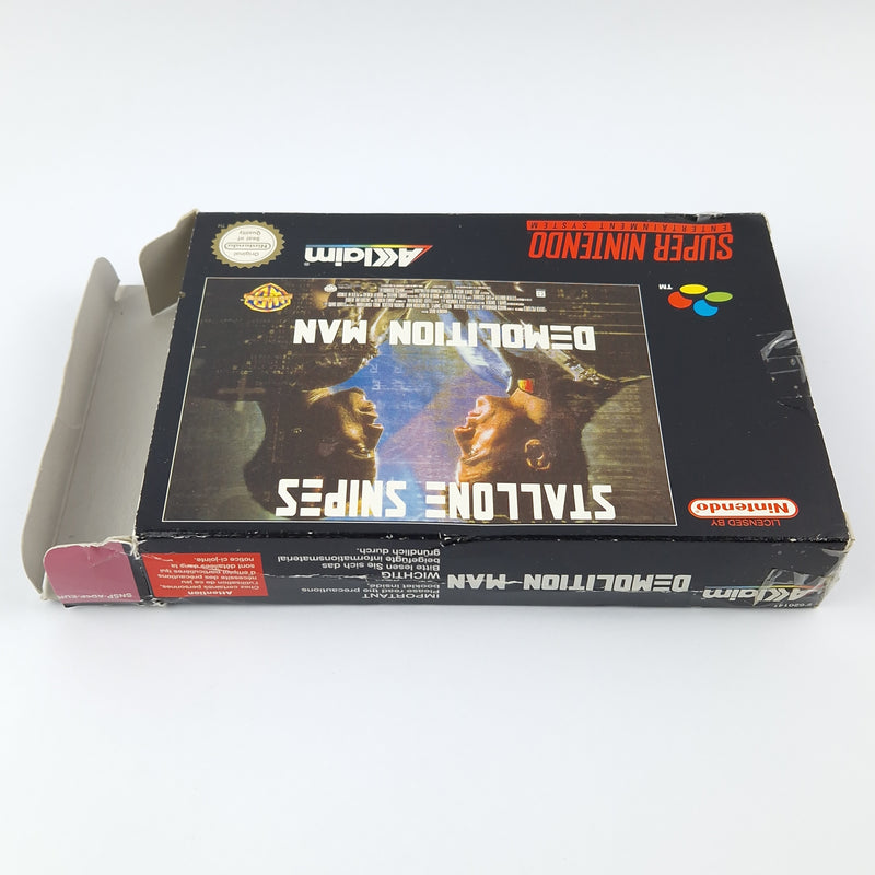 Super Nintendo Spiel : Stallone Snipes Demolition Man - Modul Anleitung OVP SNES
