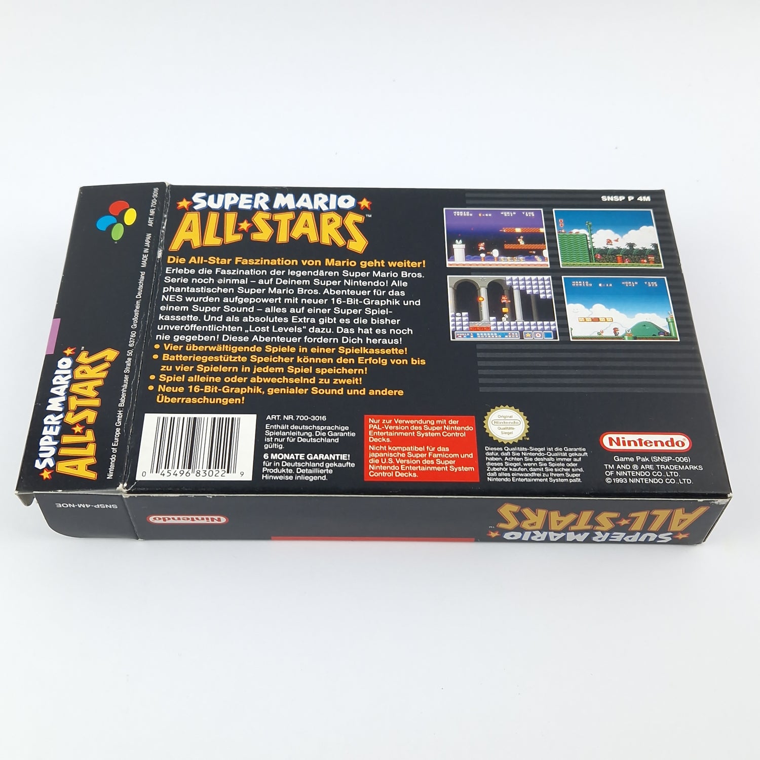 Super Nintendo Spiel : Super Mario Allstars - Modul Anleitung OVP cib / SNES NOE