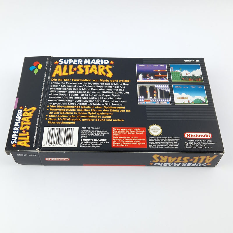 Super Nintendo Spiel : Super Mario Allstars - Modul Anleitung OVP cib / SNES NOE