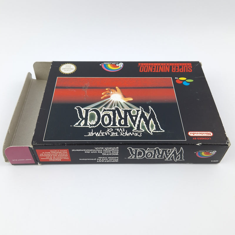 Super Nintendo Spiel : Beware of the ultimate Evil of Warlock - SNES OVP PAL EUR